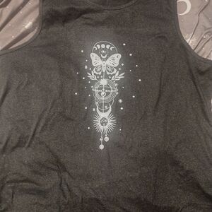 Graphic Dark Gray Tank Top